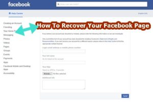 How To Recover Your Facebook Page