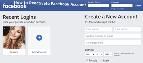 How to Reactivate Facebook Account - Activate Your Blocked Facebook