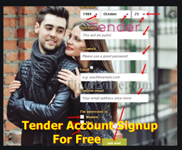 Tender Account Signup