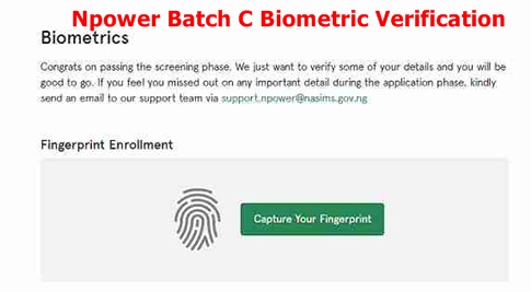 Npower Batch C Biometric Verification