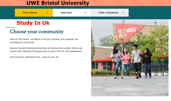 UWE Bristol University Admission