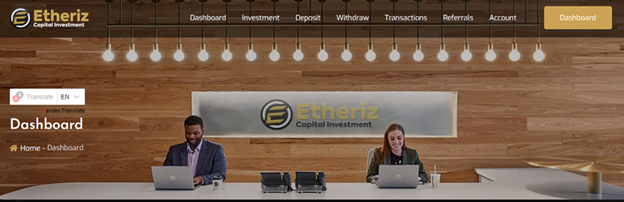 Etheriz Capital Investment Sign Up