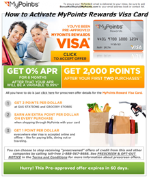 How to Activate MyPoints Rewards Visa Card