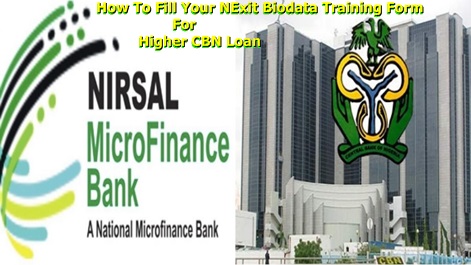 How To Fill Your NExit Biodata Training Form For Higher CBN Loan